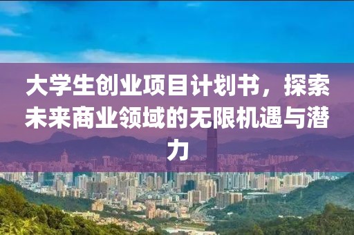 大学生创业项目计划书，探索未来商业领域的无限机遇与潜力