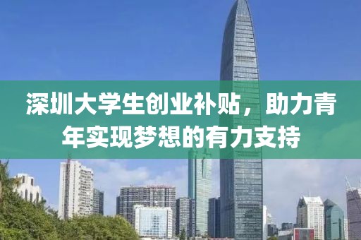 深圳大学生创业补贴，助力青年实现梦想的有力支持