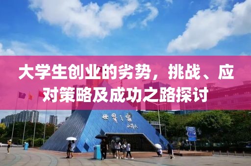 大学生创业的劣势，挑战、应对策略及成功之路探讨