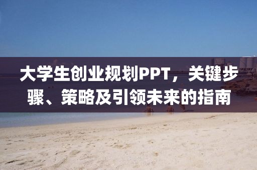 大学生创业规划PPT，关键步骤、策略及引领未来的指南