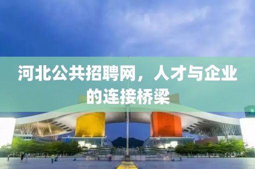 河北公共招聘网，人才与企业的连接桥梁