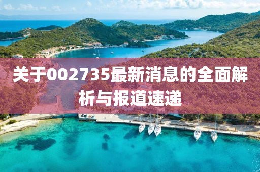 关于002735最新消息的全面解析与报道速递