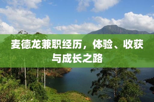 麦德龙兼职经历，体验、收获与成长之路