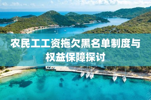 农民工工资拖欠黑名单制度与权益保障探讨