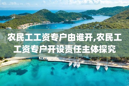 农民工工资专户由谁开,农民工工资专户开设责任主体探究